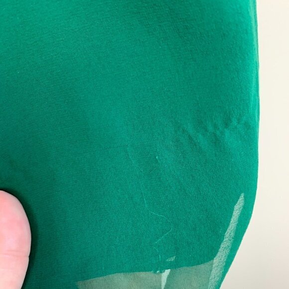 Trina Turk Green Silk Beaded Countess Blouson Mini Dress Size 6 - Picture 11 of 11